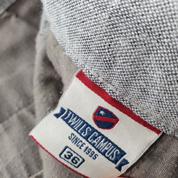 Twills Campus Man's Gray Dress Pants 36 Cotton 100% - Picture 5 of 8